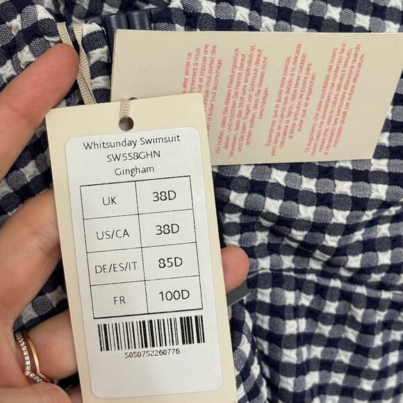 NWT Bravissimo Whitsunday One Piece Swimsuit in Gingham - Size 38D - Picture 5 of 9